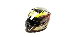 Шлем мото интеграл HIZER J5311 (XL) #4 gray/neon yellow