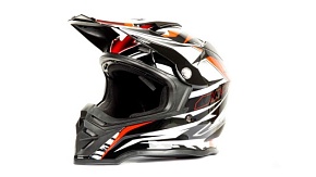 Шлем мото кроссовый HIZER B6197 (L) #3 black/red/white