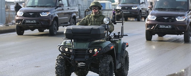 Армейский квадроцикл «Русской механики» на Параде Победы в Екатеринбурге