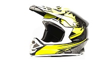 Шлем мото кроссовый HIZER B6195 (L) #2 black/yellow