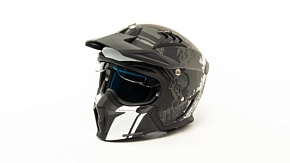 Шлем мото мотард GTX 690 (M) #1 BLACK/BLACK WHITE