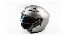 Шлем мото открытый GTX 278 (M) #1 Metal Titanium (2 визора)