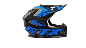 Шлем мото кроссовый GTX 633 (M) #9 BLACK/BLUE GREY