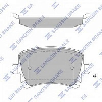 Колодки дисковые задние HI-Q SP2099