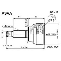 ШРУС наружный 18х50х24 ASVA SB-19