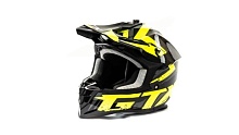 Шлем мото кроссовый GTX 633 (S) #8 BLACK/FLUO YELLOW GREY