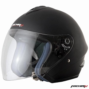 Шлем (открытый) MICHIRU MO 120 Black Mate (Размер L)