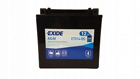 Аккумулятор EXIDE ETX14L-BS (12V/12Ah) (YTX14L-BS)