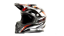 Шлем мото кроссовый HIZER B6197 (L) #3 black/red/white