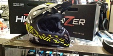 Шлем мото кроссовый HIZER 211 (M) #2 black/green (подростковый