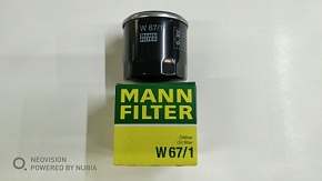 Фильтр масляный MANN-FILTER W67/1