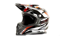 Шлем мото кроссовый HIZER B6197 (M) #3 black/red/white