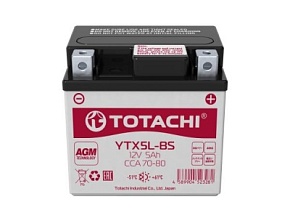 Аккумулятор TOTACHI MOTO YTX5L-BS 12V/5AH