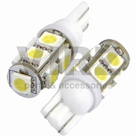 Лампа T10 (W5W) (габарит, без цоколя) 9 SMD белый (2шт)